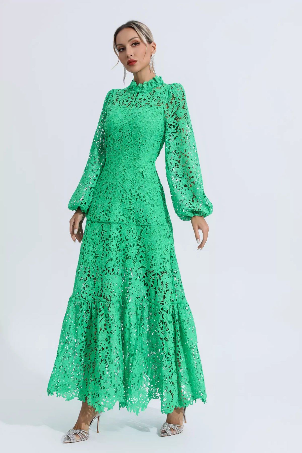 Vestido Givency Renda  - Verde