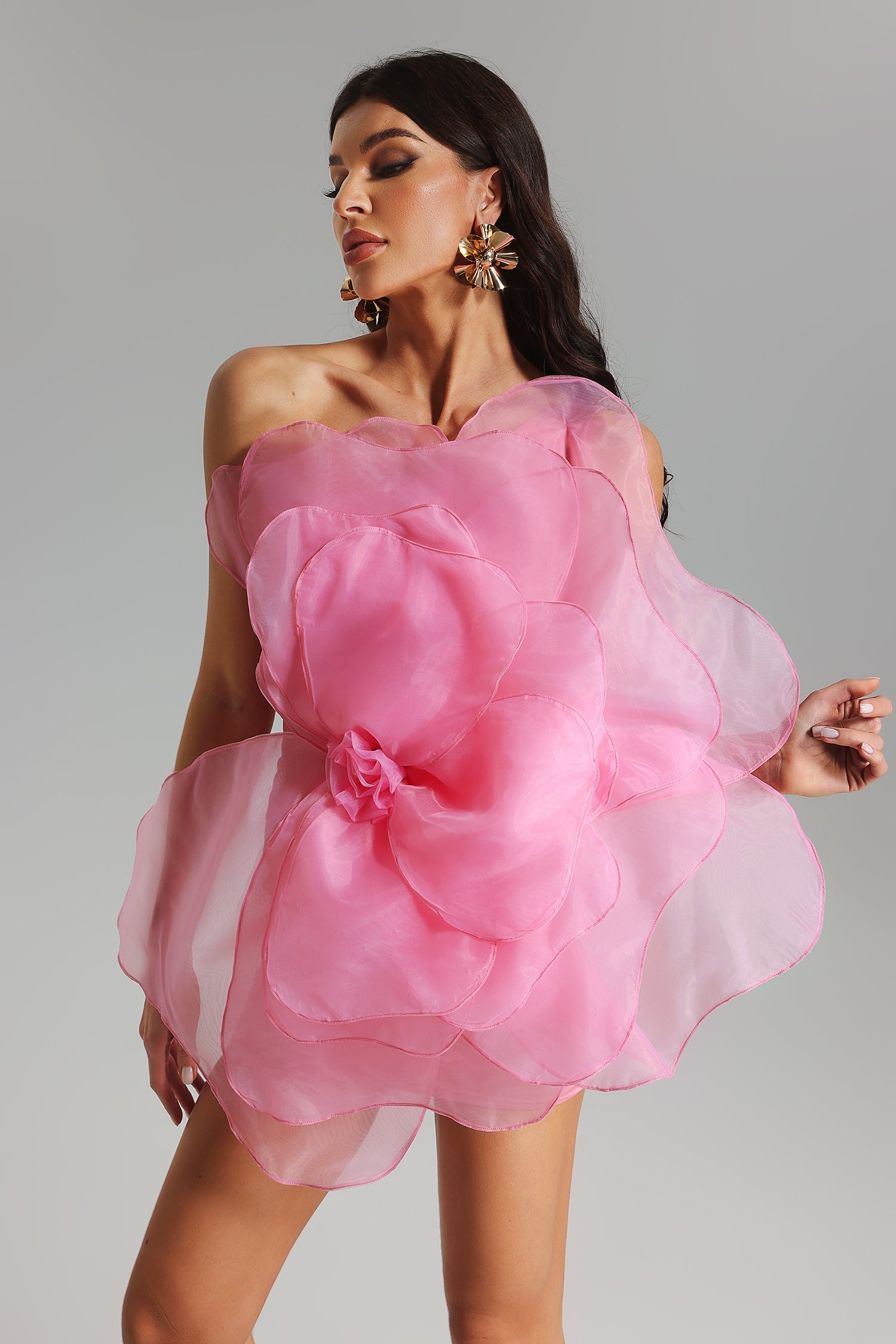 Vestido Rosa de Cámelia - Rosa