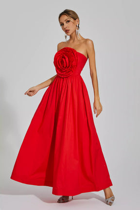 Vestido Bacio de Rosas - Vermelho