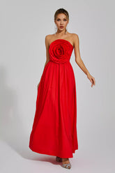 Vestido Bacio de Rosas - Vermelho